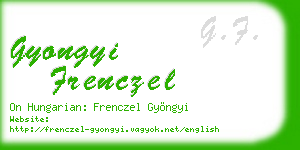 gyongyi frenczel business card